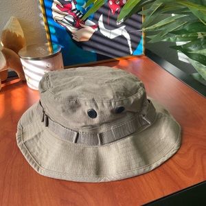 Khaki Vintage Bucket Hat Boonie Brinker Hat